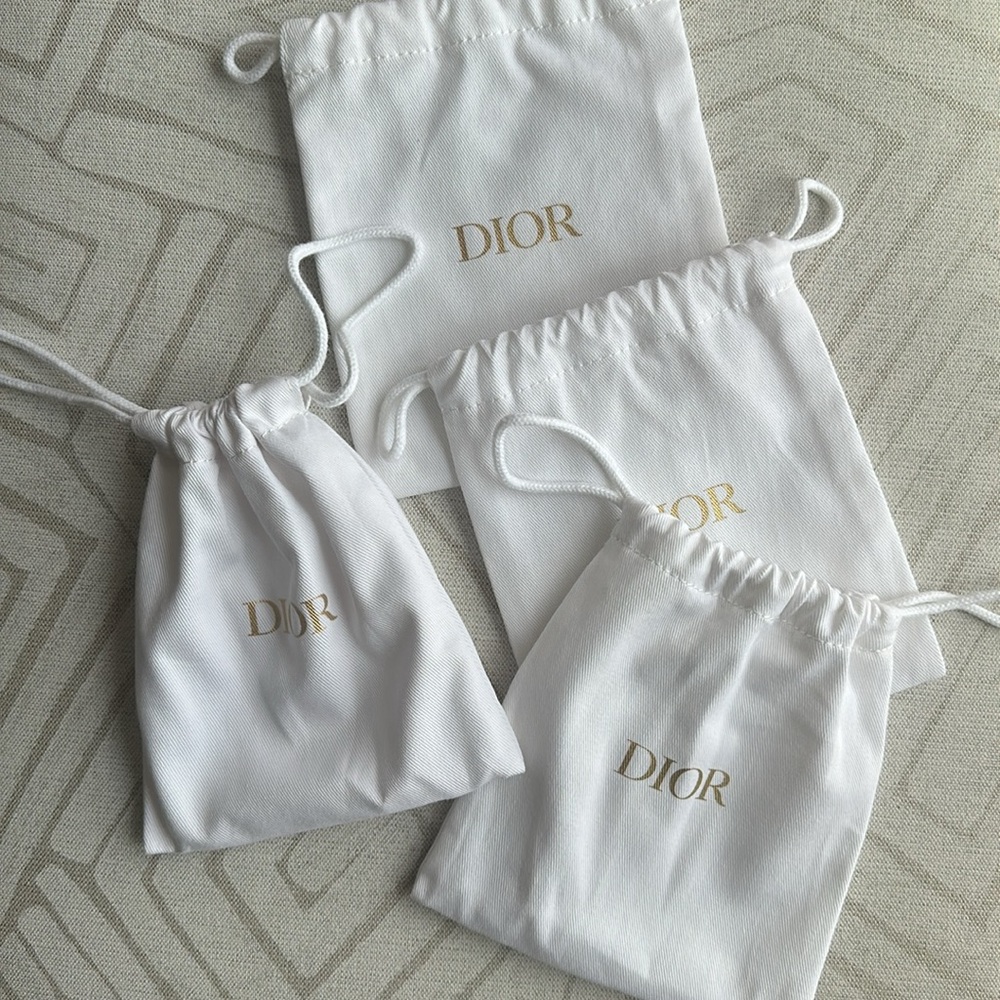 New 4 Dior Cotton Mini Pouches / dust bag - NEW